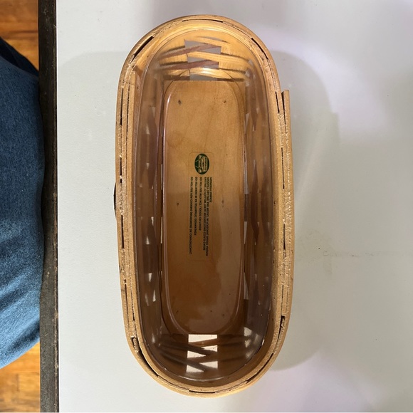 Peterboro Basket Co Oblong Basket w/ Removable Plastic Liner 9.5" x 4.5" x 2.5" - Picture 6 of 6